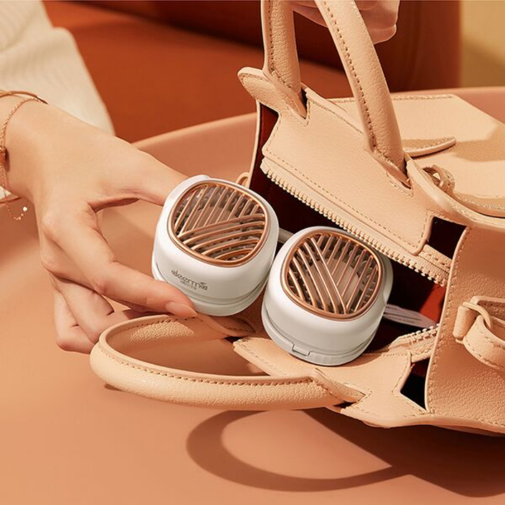 Quạt đeo cổ Deerma DEM-GB100 , Tích điện, Cầm tay, Dùng 4H, Chỉnh 360 độ, Bảo hành 12 tháng