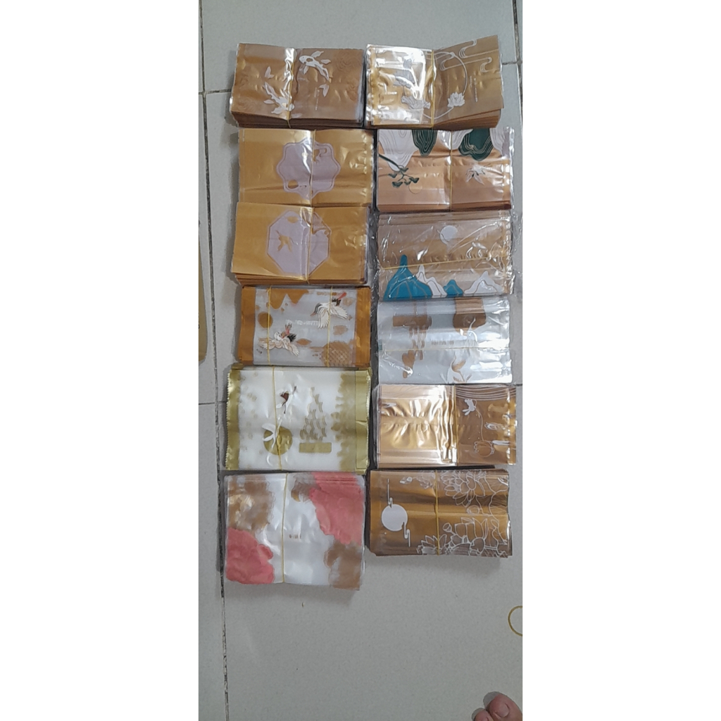 100 Khay 9 kèm túi đựng bánh trung thu 100g - 150g - nhiều mẫu túi hàn miệng mới nhất 2023