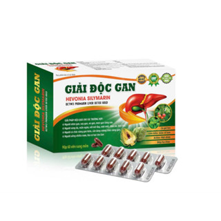 viên uống GIẢI ĐỘC GAN HEVONIA SILYMARIN QCTW3 Promarin Liver Detox Gold Hộp 60 viên ( 12 vỉ x 5 viên ) giúp bảo vệ gan