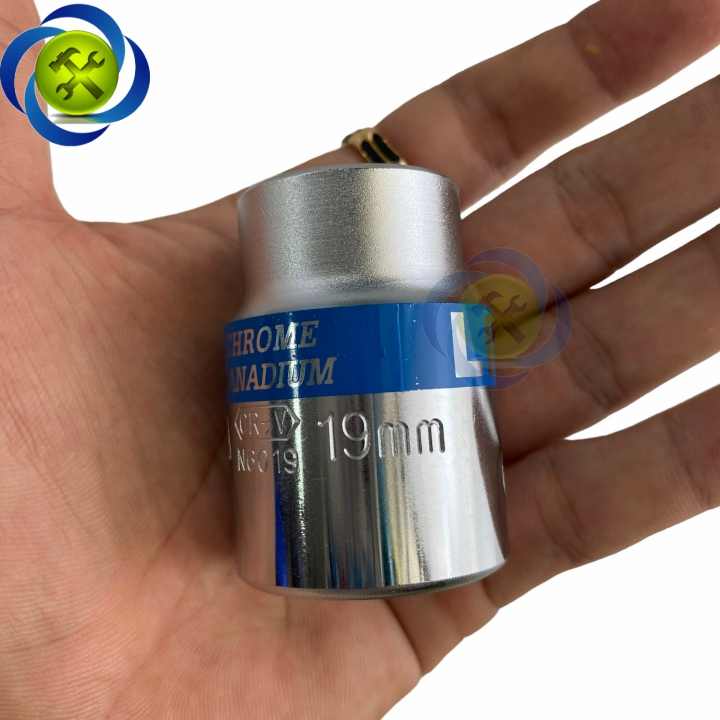 Tuýp 19mm loại 3/4 ngắn màu trắng 6 cạnh Licota N6019