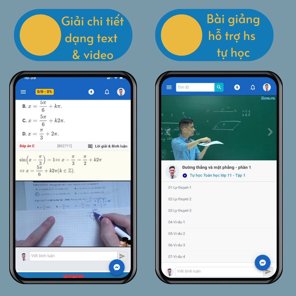 Sách ID _ Combo 2 tự học toán lớp 11 dành cho 2k7 chương trình sgk mới