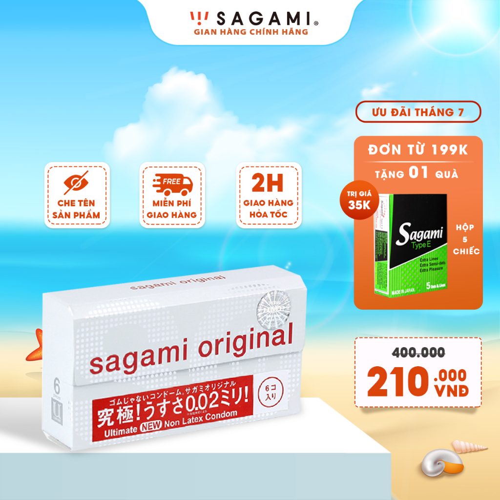 Bao cao su siêu mỏng cao cấp Sagami Original 0.02 - Siêu mỏng ,siêu dai, siêu chịu lực, hàng chính hãng Nhật Bản