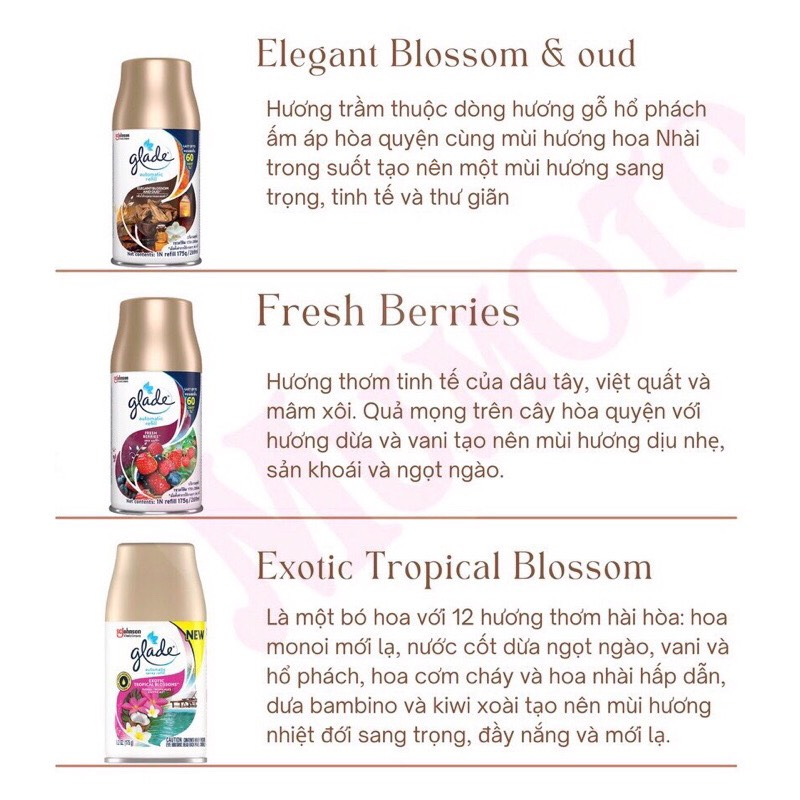 - Chai Xịt Phòng Thay Thế Vào Máy Xịt Phòng Tự Động Glade - 269ml/175g - Hàng chính hãng DKSH Việt Nam.