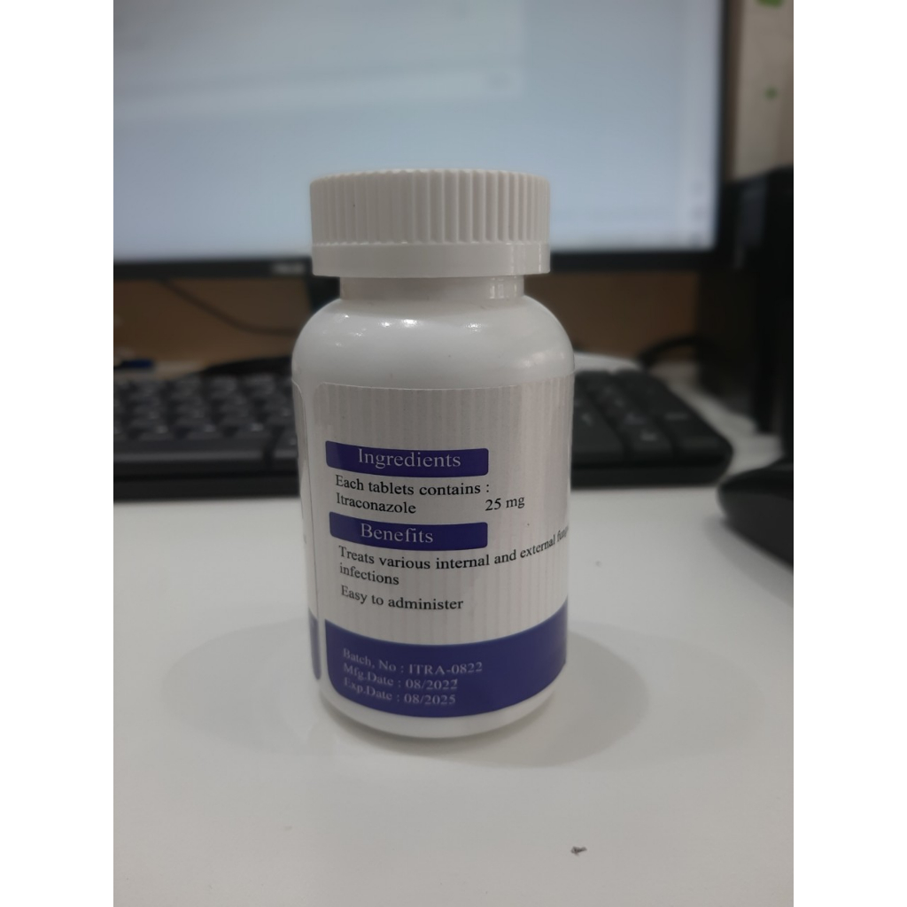 Viêm uống kháng nấm Itraconazole 25mg cho thú nhỏ
