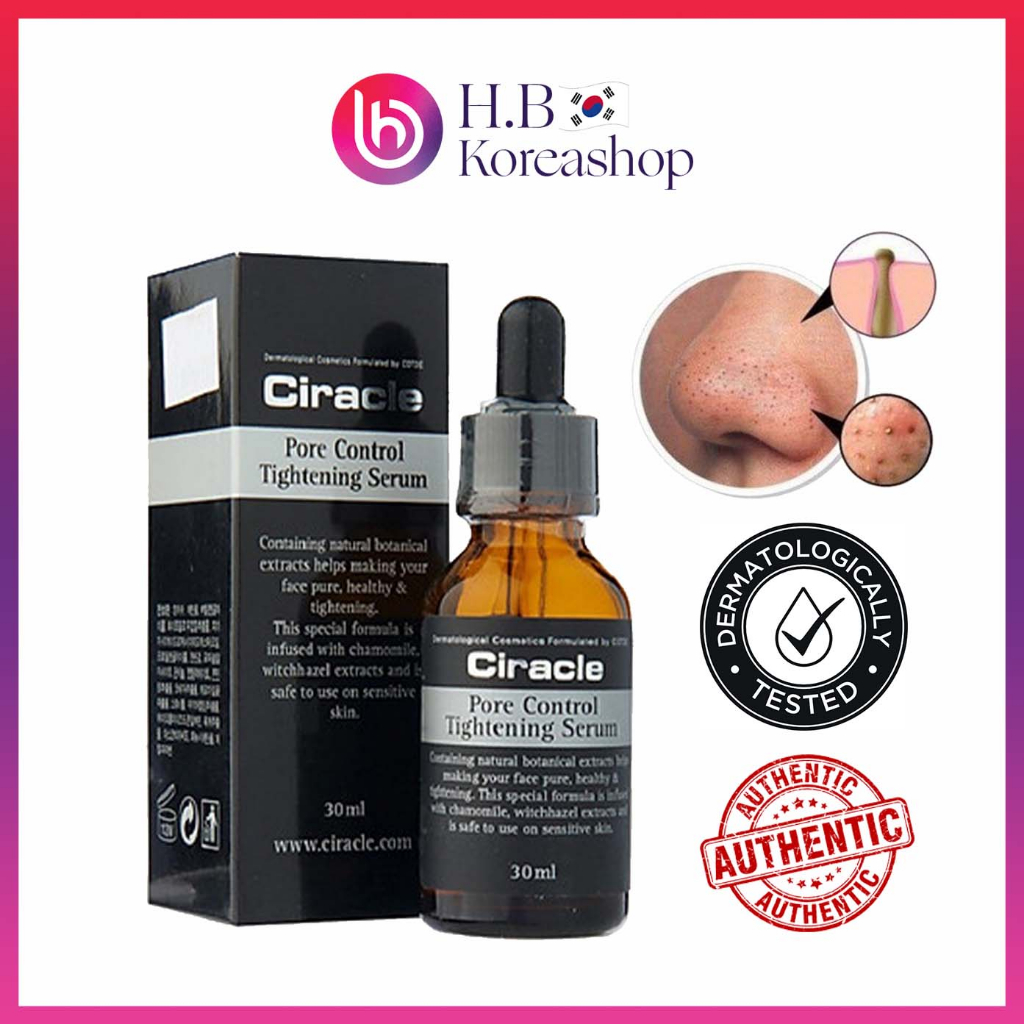 Serum kiềm dầu và se khít lỗ chân lông giảm bã nhờn mụn đầu đen 30ml [Ciracle Pore Control Tightening]