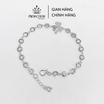 Lắc Tay Bạc Cỏ 3 Lá Mix Đá - Minh Canh Jewelry