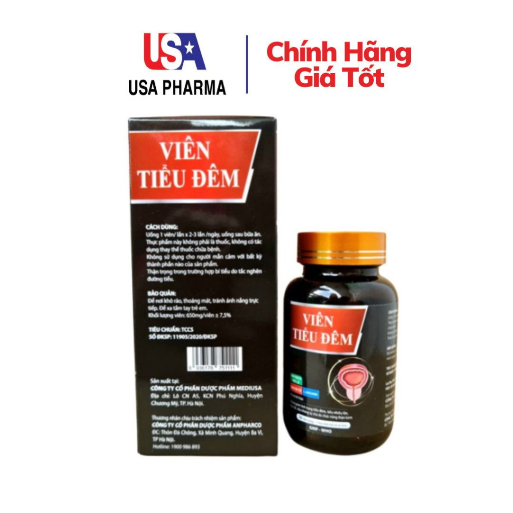 VIÊN TIỂU ĐÊM tăng cường chức năng thận, giảm tình trạng tiểu đêm (HỘP ĐEN) – Lọ 30 viên