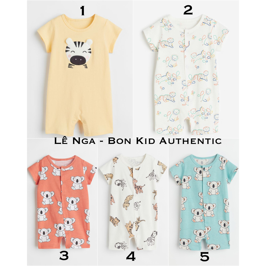 Romper lẻ HM US/ JAPAN chính hãng size 1-2m đến 12-18m