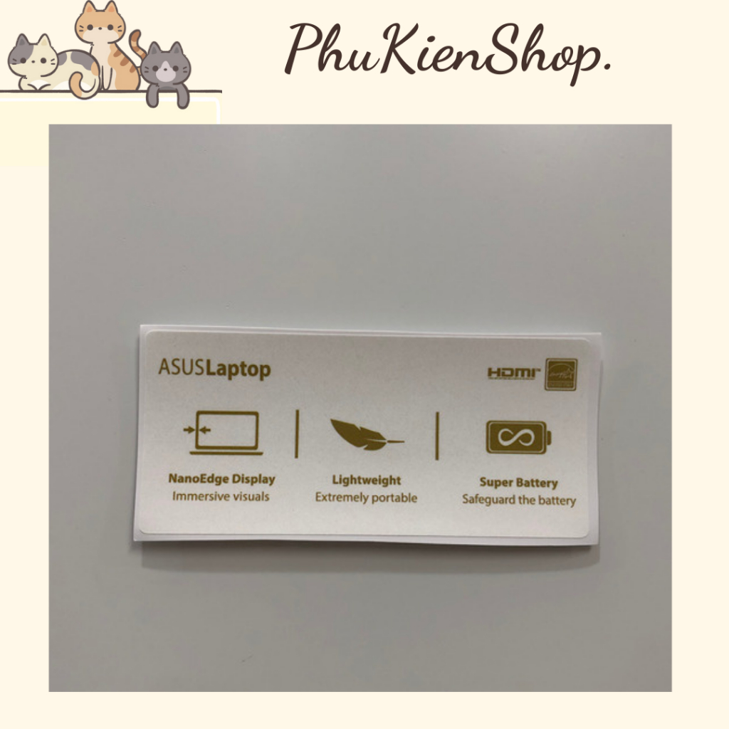 Combo Tem-Bạt trang trí laptop Asus .
