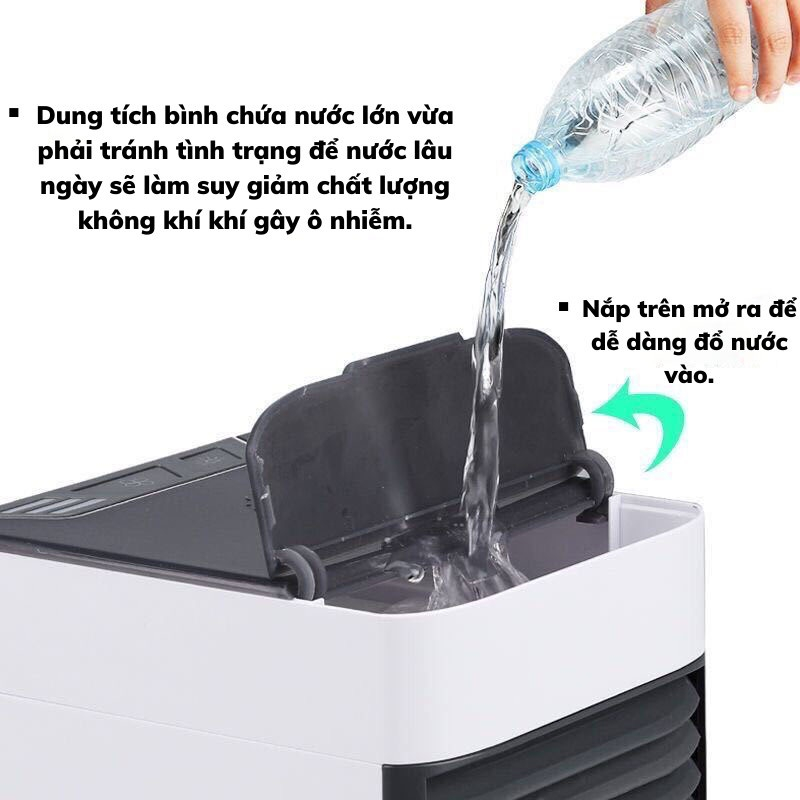 Quạt Điều Hòa Hơi Nước Mini - Quạt Mini Để Bàn Phun Sương Siêu Mát Chân Cắm USB Tiện Ích - Bảo Hành 1 Đổi 1