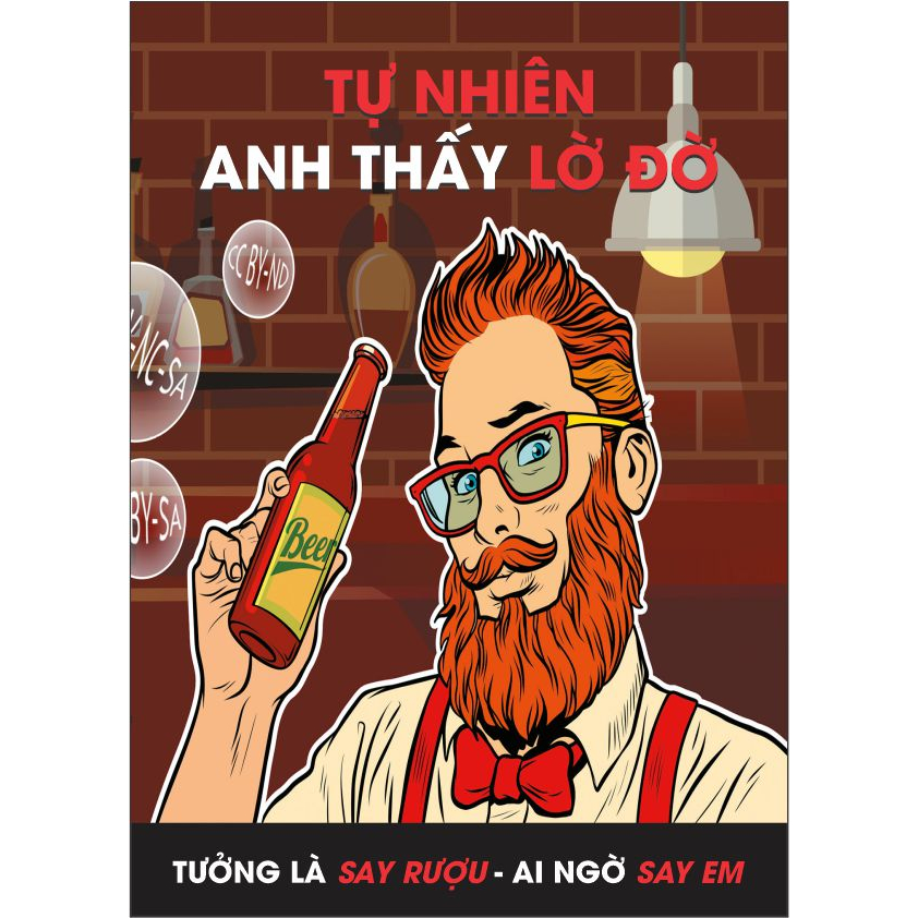 Tranh trang trí quán Nhậu, quán Bia, Nhà Hàng - BIA014