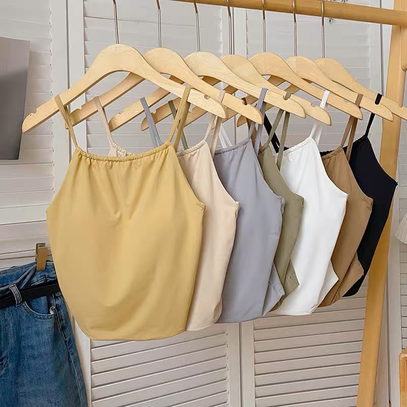 Áo lót nữ ❤️ Áo Bra Nữ Su 2 Dây Dáng Lửng Cổ Yếm Có Đệm Ngực Trend Mới 616 gợi cảm co giãn thoải mái dễ chịu