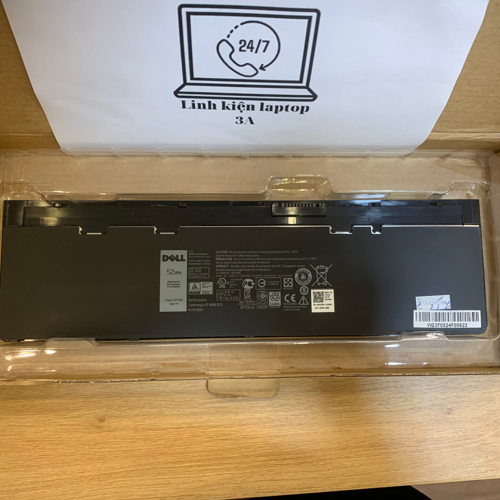 Pin Laptop Dell Latitude 12 7000 E7240 E7250 Wd52h Vfv59 Kwffn J31n7 Gd076 Gvd76 Hj8kp Ncvf0 Wd52h