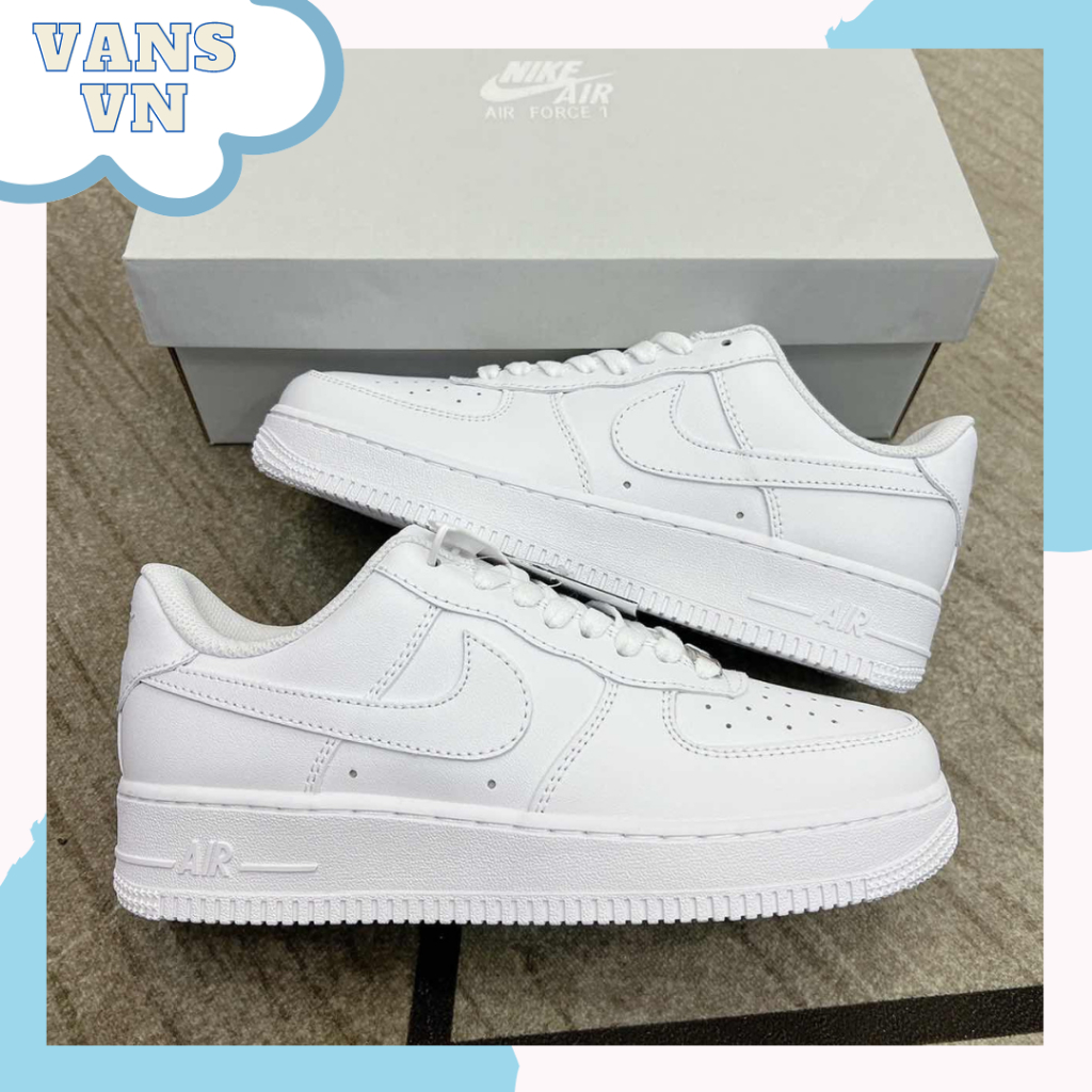 Giày Nike_AF1 Nam Nữ, Giày Nike_Trắng Air Force 1 Hàng Đẹp Full Box Bill
