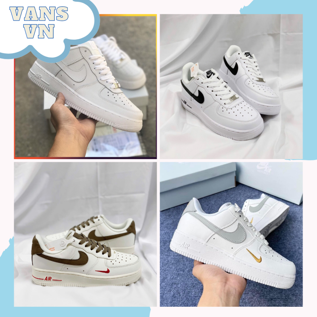 Giày Nike_AF1 Nam Nữ, Giày Nike_Trắng Air Force 1 Hàng Đẹp Full Box Bill