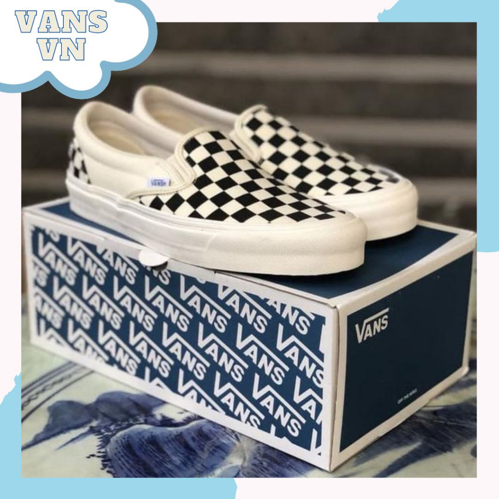 Giày Vans Nam Nữ Caro Dây, Vans Caro Dây Thời Trang Hàng Đẹp Full Box Bill
