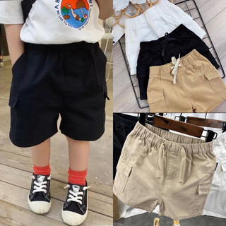 quần đùi bé trai bé gái short kaki túi hộp 3 màu
