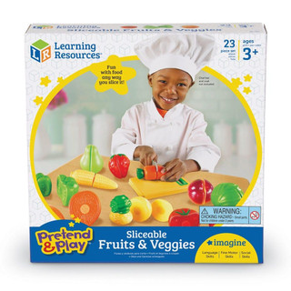  Bộ đồ chơi nhà bếp chủ đề cắt rau củ - Pretend & Play Fruit, Cutting Fruits and Veggies Toy - Learni