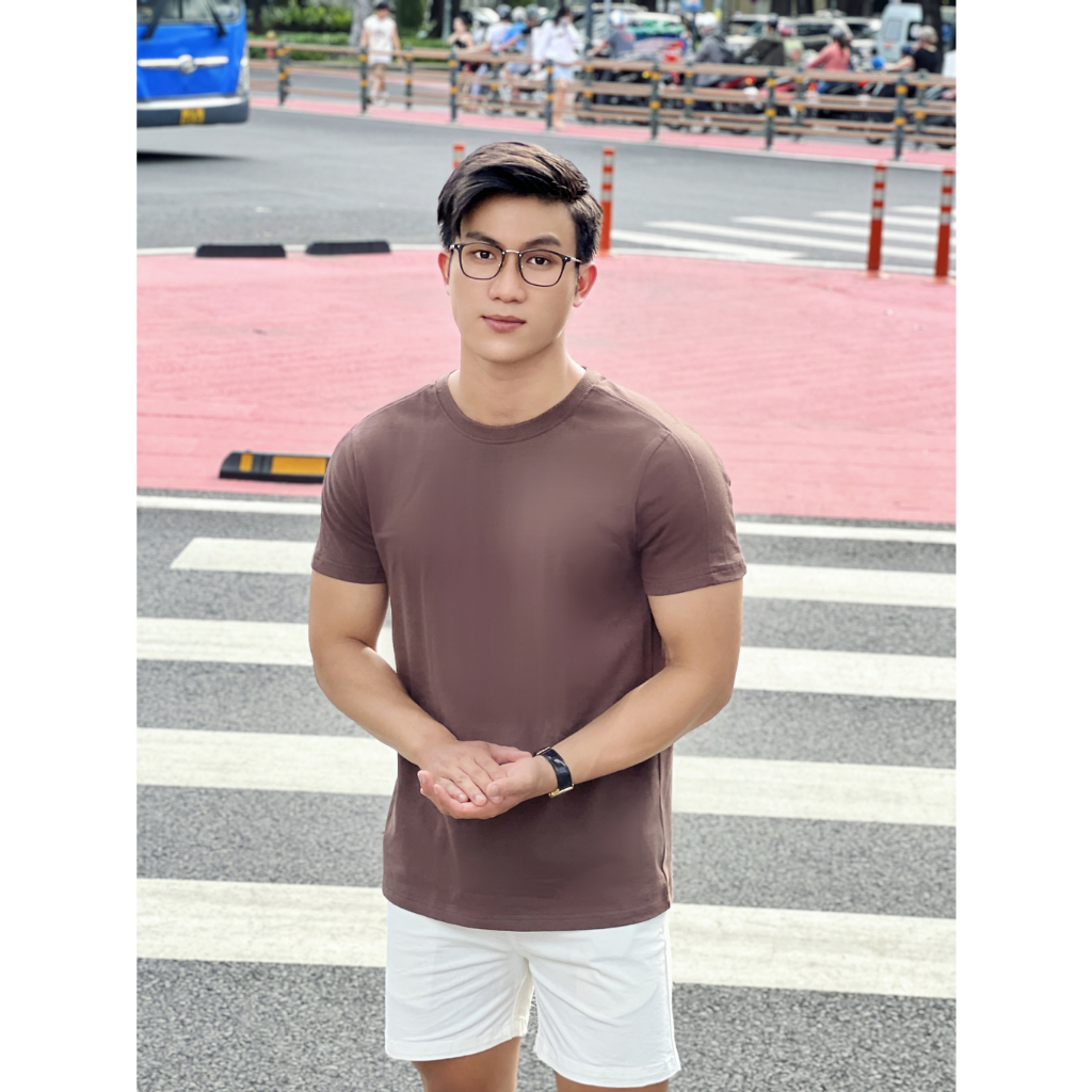 Áo thun cổ tròn PREMIUM T-SHIRT vải cotton mền mịn, thoáng mát, trẻ trung - HUSSIO