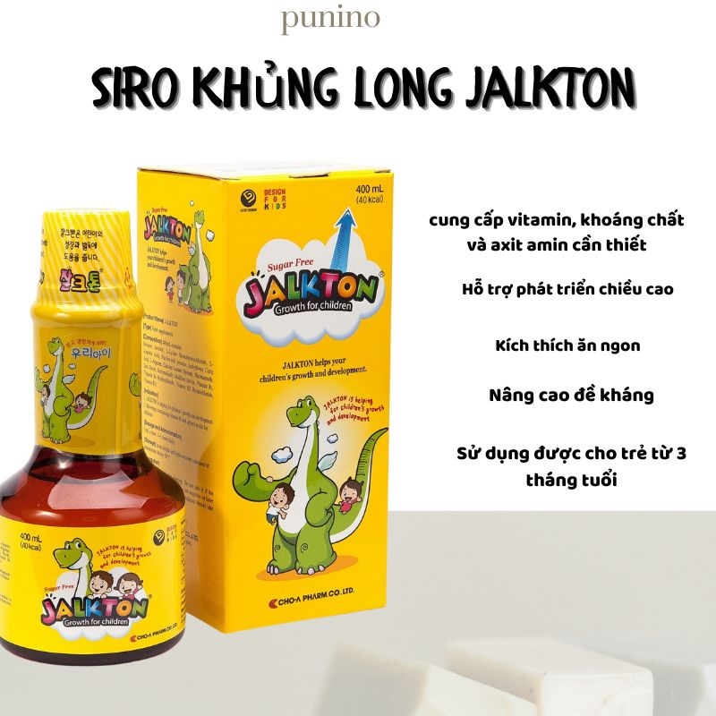 Siro ăn ngon, cao khỏe khủng long Jalkton cung cấp vitamin, khoáng chất và axit amin 400ml