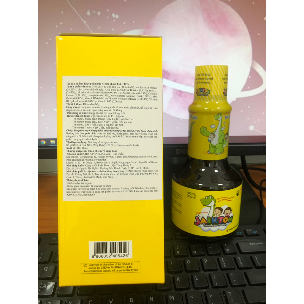 Siro ăn ngon, cao khỏe khủng long Jalkton cung cấp vitamin, khoáng chất và axit amin 400ml