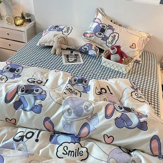 Bộ chăn ga gối Cotton Poly gấu tím