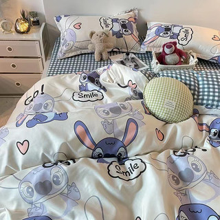 Bộ chăn ga gối Cotton Poly gấu tím