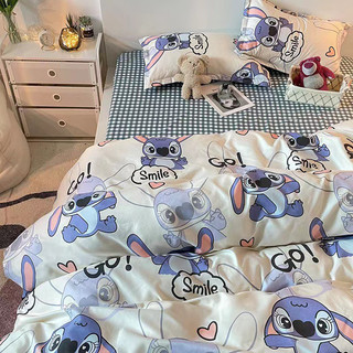 Bộ chăn ga gối Cotton Poly gấu tím