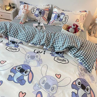 Bộ chăn ga gối Cotton Poly gấu tím
