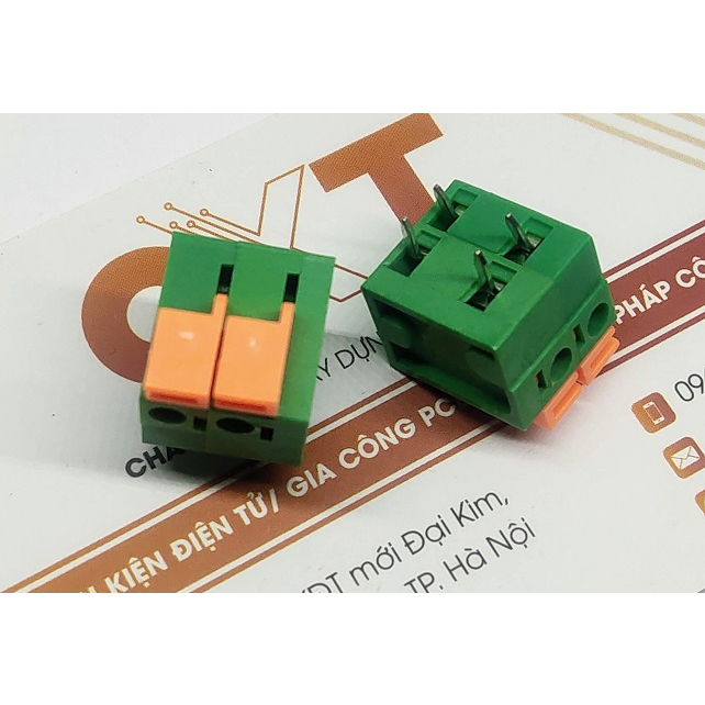 (Domino 5.08) Cầu đấu 5.08mm 2/3/4/5/6/7P cắm dây ngang (Terminal Block KF142R)