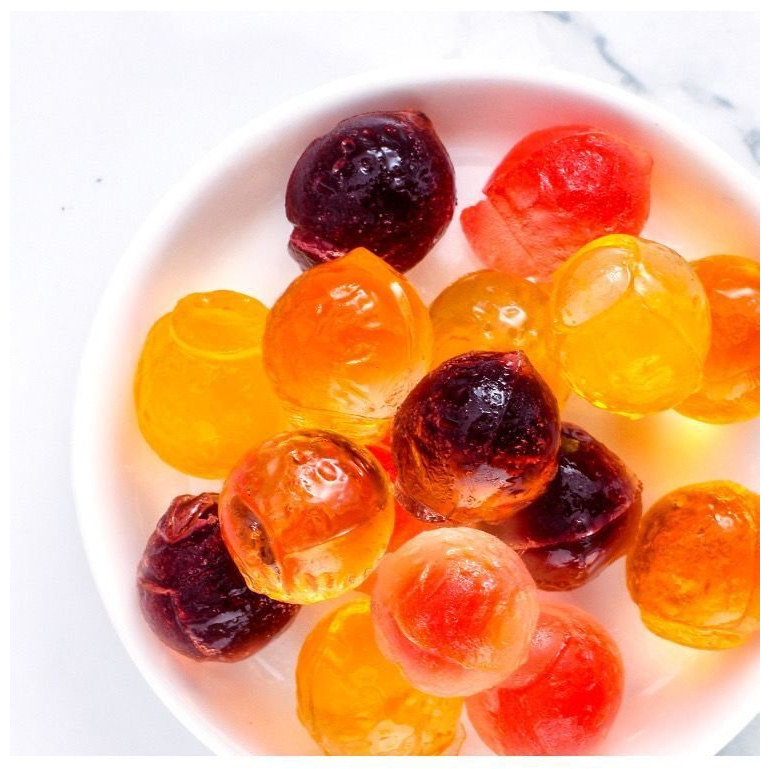 [ Ăn vặt ngon ] 1000g Kẹo Bi Tròn dẻo thạch nhân siro trái cây / kẹo mềm hỗn hợp nhiều hương vị trái
