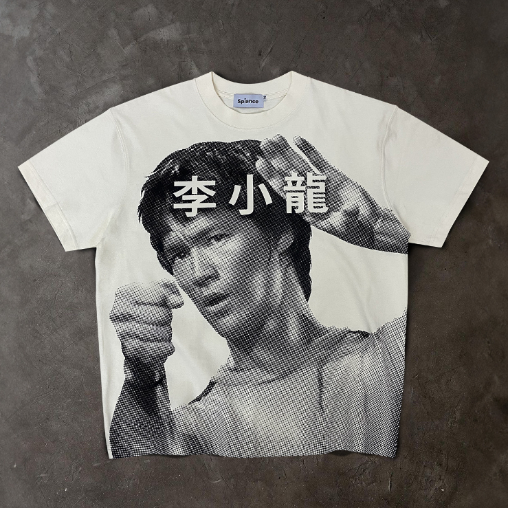 Áo thun ngắn tay Spiance BRUCE LEE T-Shirt Màu Trắng Ngà
