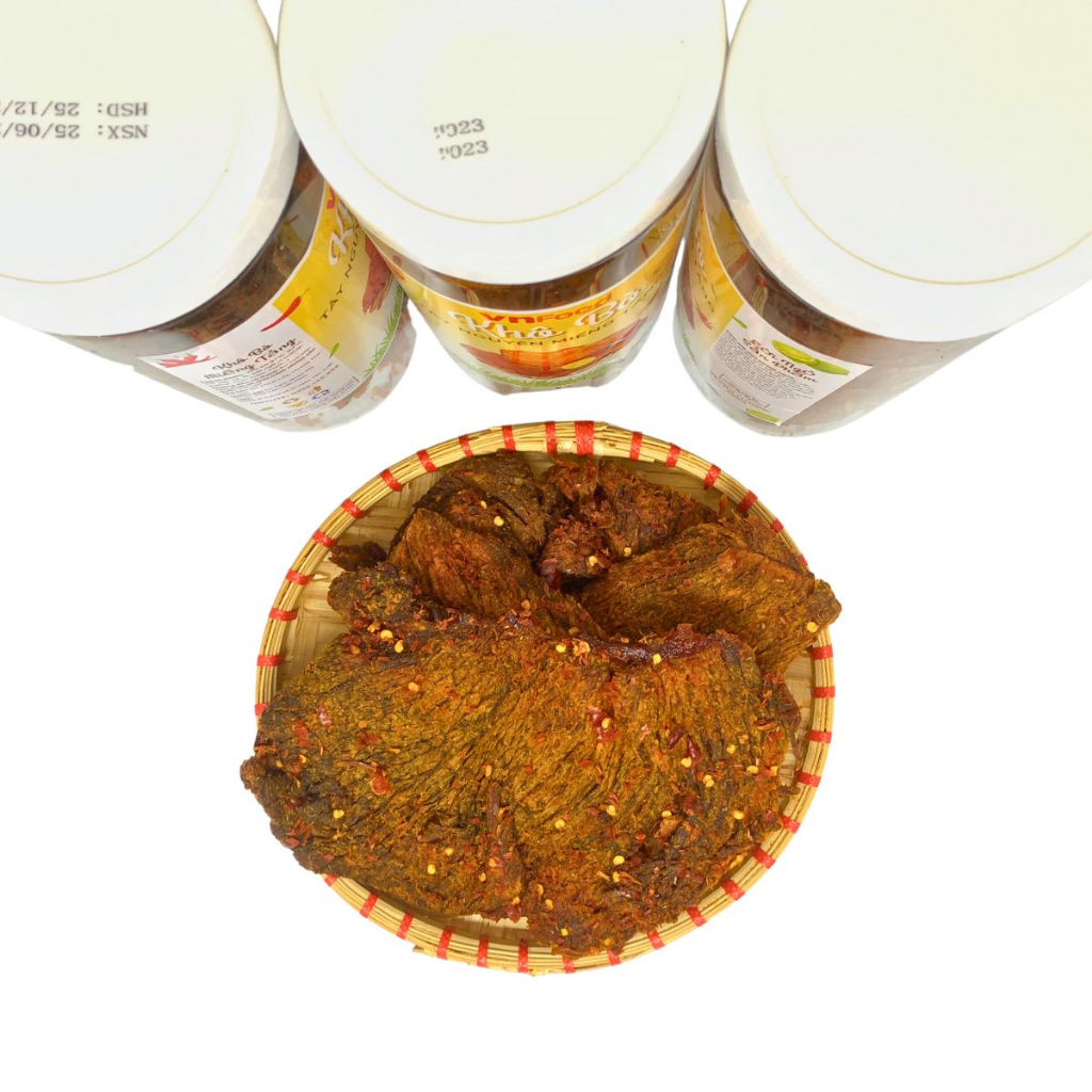 Khô Bò Miếng Tảng Tây Nguyên 300Gr Xuất Khẩu | Đồ Ăn Vặt VnFood | Khô Bò Ăn Vặt