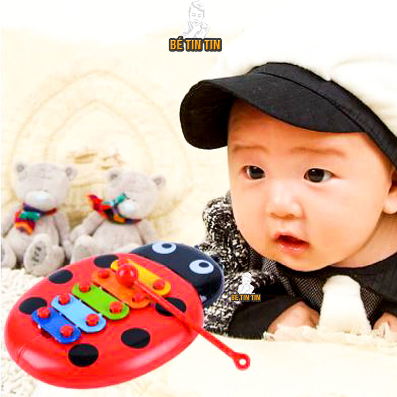 Đồ chơi đàn âm nhạc đàn phát triển âm nhạc cho bé hình BỌ CÁNH CAM nhiều màu sắc