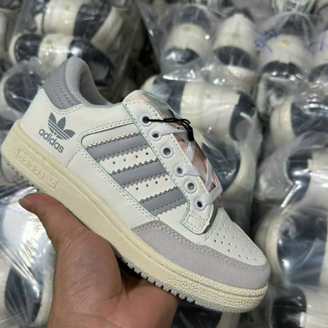 Giày thể thao Adidas trắng sọc xám màu mới full trắng Thời Trang Trẻ Trung