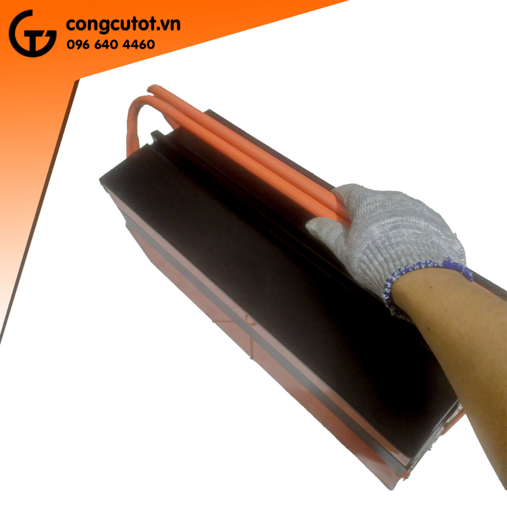 Thùng đồ nghề sắt đại 3 tầng 5 ngăn 21inch 20x20x53cm màu cam đen