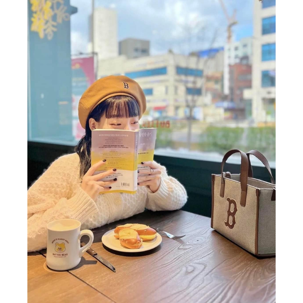 Túi Tote MLB Canvas Nâu 2 Quai Xách Mẫu Mới Nhà MLB size 23cm