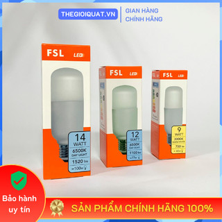 Bóng đèn led trụ dài fsl công suất 9w - 12w - 14w, ánh sáng trắng 6500k - hàng chính hãng