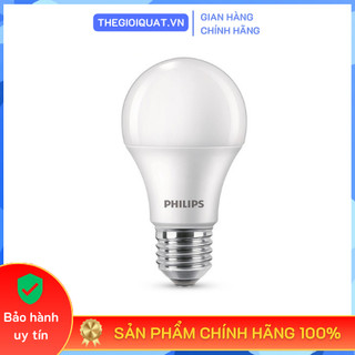 Bóng đèn led bulb Philips công suất 9W, ánh sáng trắng 6500K & vàng 3000K - Hàng chính hãng