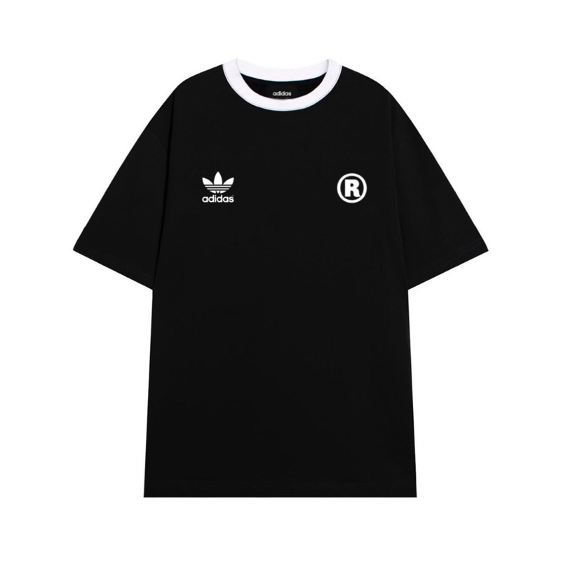 Áo thun RINGER ADIDAS cao cấp dễ phối đồ, áo phông nam nữ phối cổ trắng 100% cotton