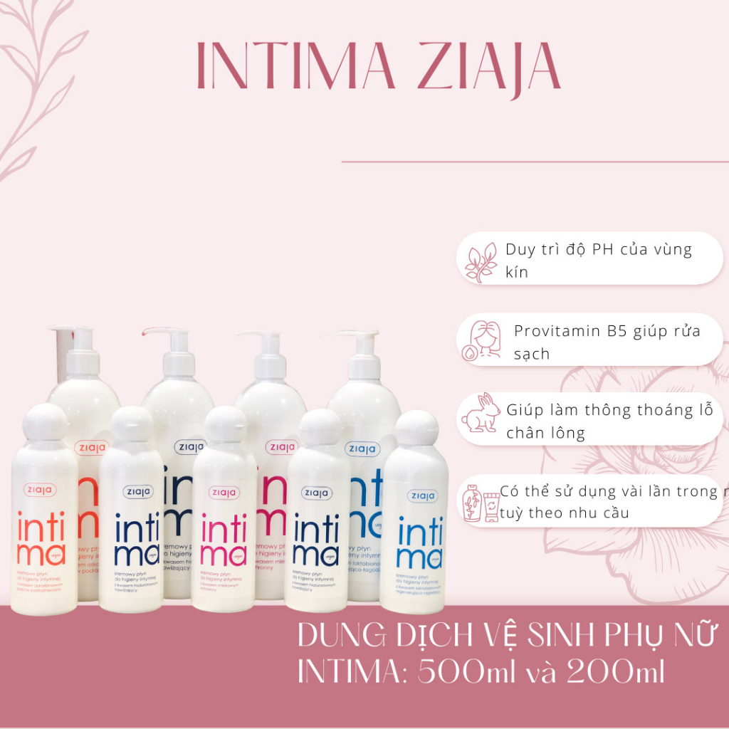 Dung dịch vệ sinh phụ nữ Intima Ziaja 200ml Ba Lan
