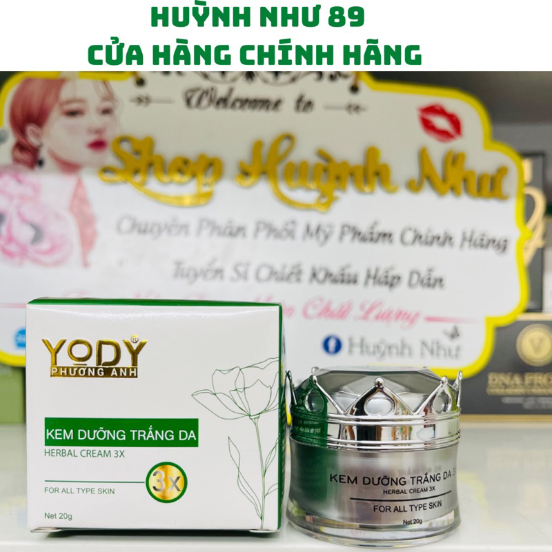 Kem Dưỡng Trắng Da Ban Ngày 3X Yody White Phương Anh, Kem Face hộp 20g