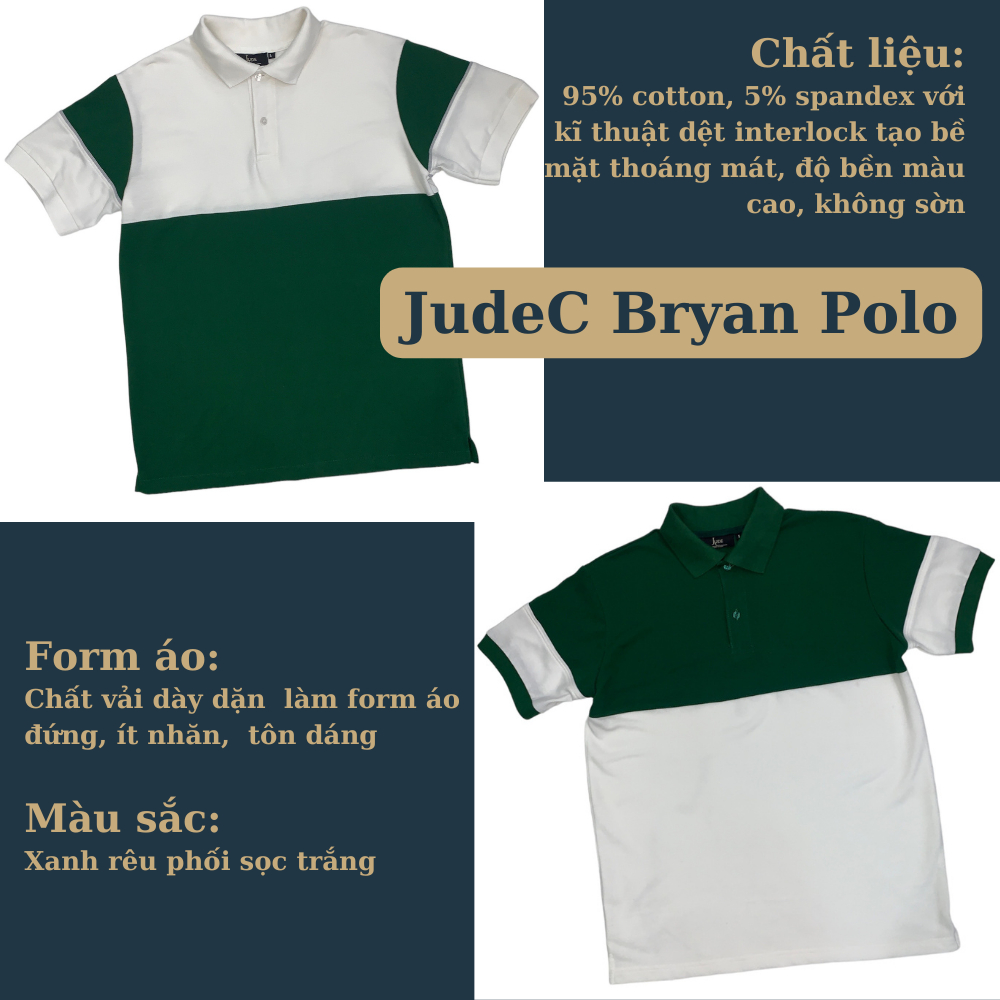 Áo Polo Unisex Bryan  màu sắc sang trọng, chất liệu cotton cá sấu thoáng mát