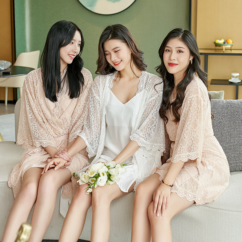 Áo choàng ngủ cho cô dâu - Hàng có sẵn ° IVY208