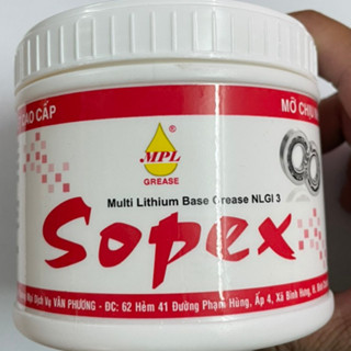 Mỡ bò chịu nhiệt kháng nước cao cấp đóng hộp Sopex trắng (lon nhựa 400 gram) nhà phân phối độc quyền tại TP HCM