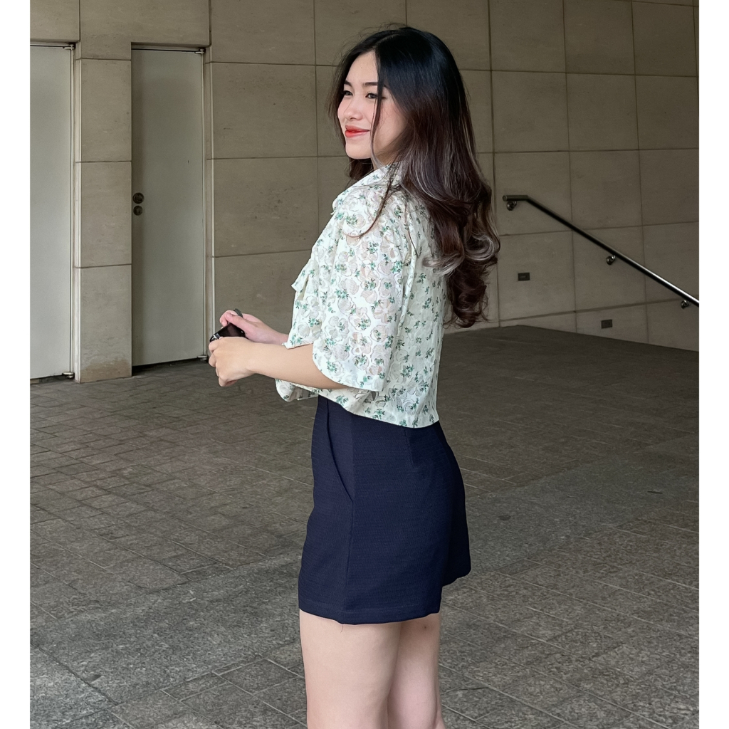 Anniegals - Navy Textured Shorts