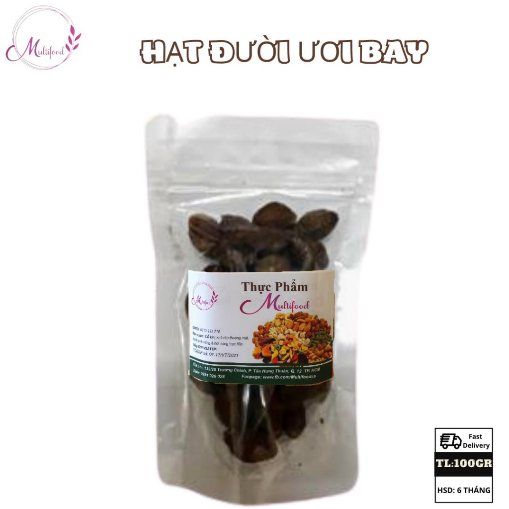 Hạt Đười Ươi Bay Cao Cấp 100g | MULTIFOOD