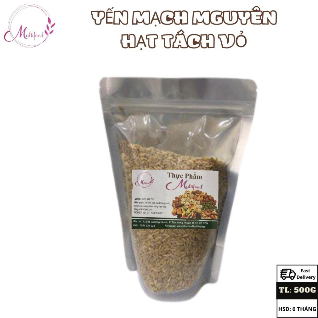 500G YẾN MẠCH HỮU CƠ (ĐÃ TÁCH VỎ) | MultiFood