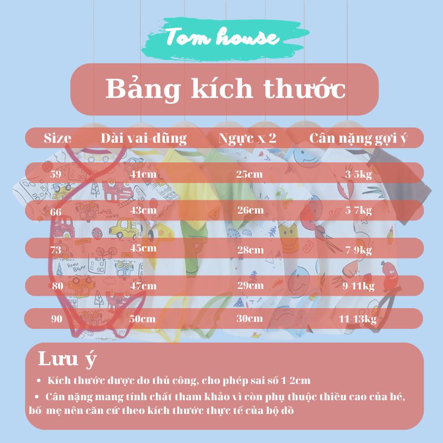 Bodysuit cộc tay mùa hè vải thông hơi thoáng mát cho bé sơ sinh 20BDS