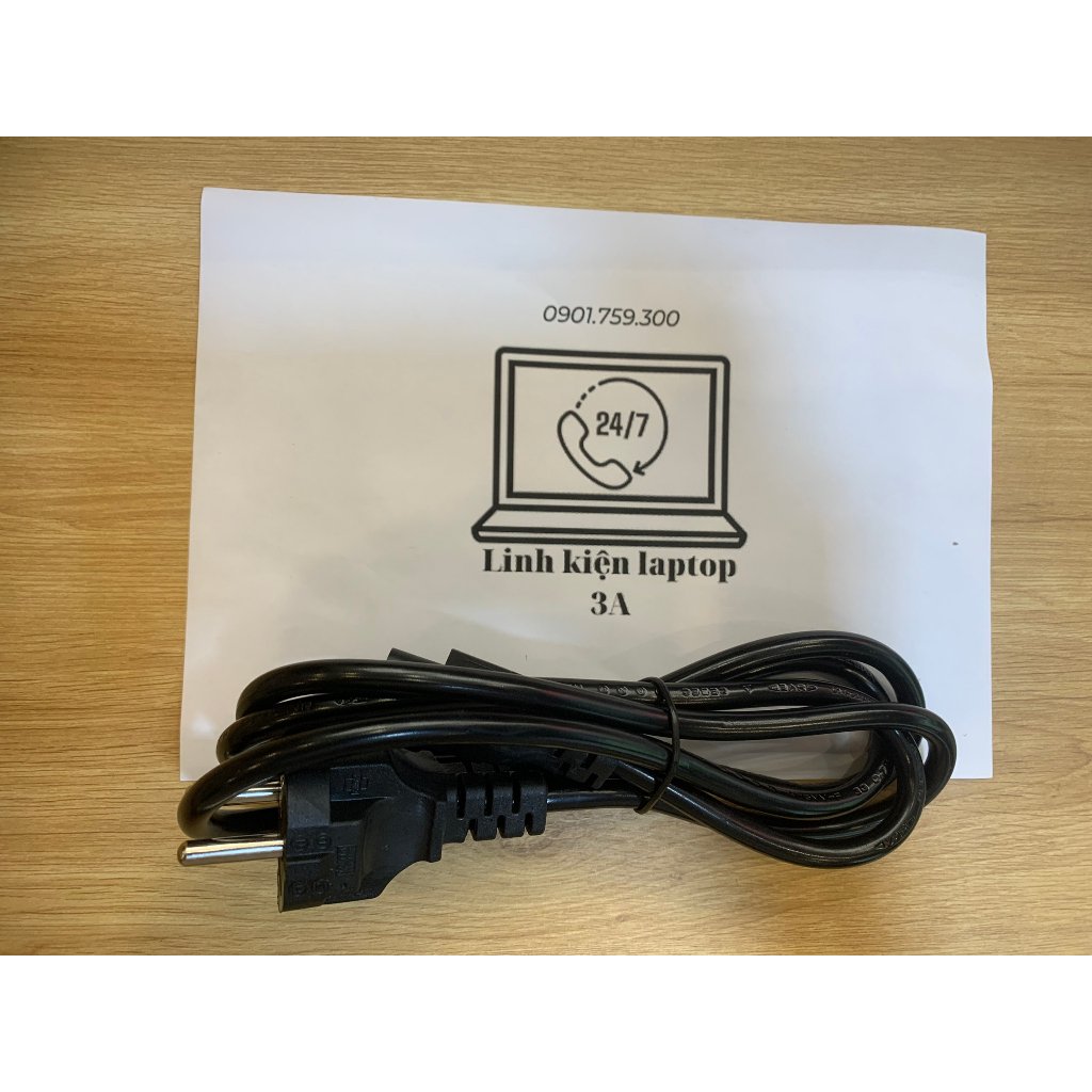 Dây nguồn xịn cho sạc laptop, dây cáp nguồn Adapter laptop 1m2 chính hãng Volex